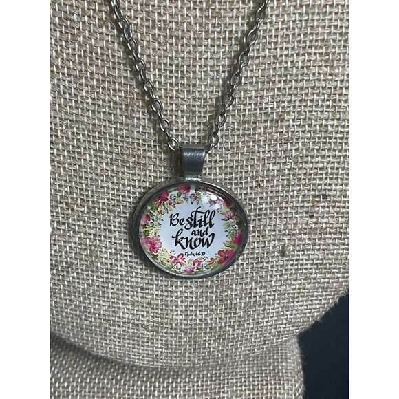 Be Still And Know Pendant Necklace With Chain & Lobster Clasp - Picture 3 of 5